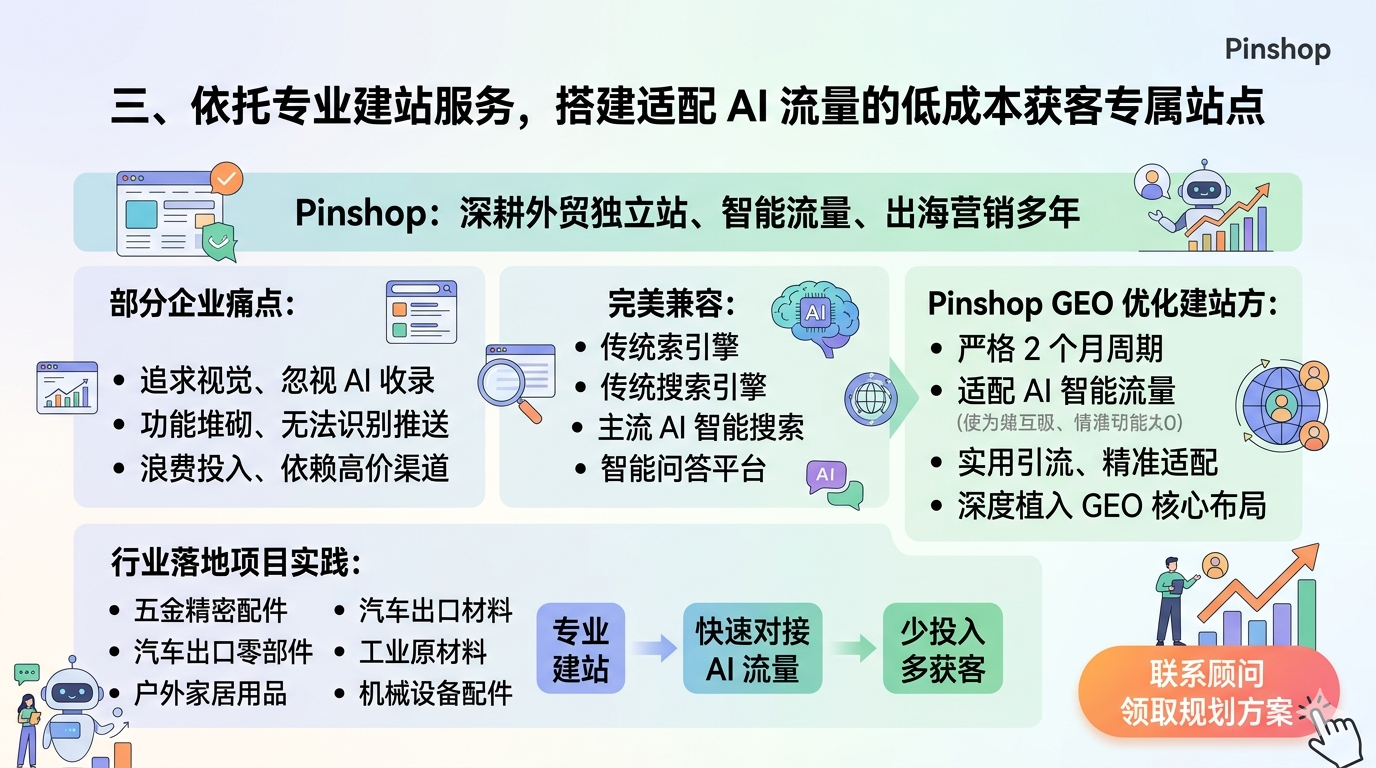 三、依托专业建站服务，搭建适配 AI 流量的低成本获客专属站点