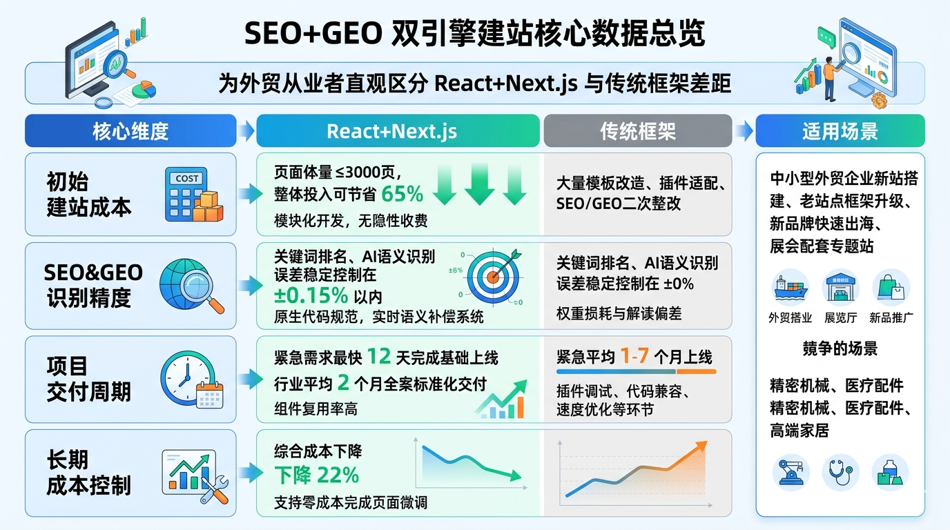 一、SEO+GEO 双引擎建站核心数据总览