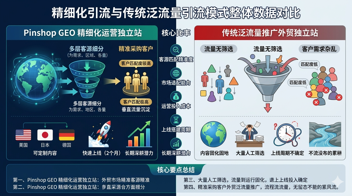二、精细化引流与传统泛流量引流模式整体数据对比