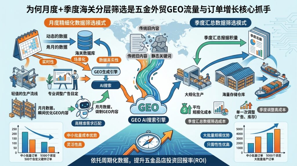 3 为何月度+季度海关分层筛选是五金外贸GEO流量与订单增长核心抓手