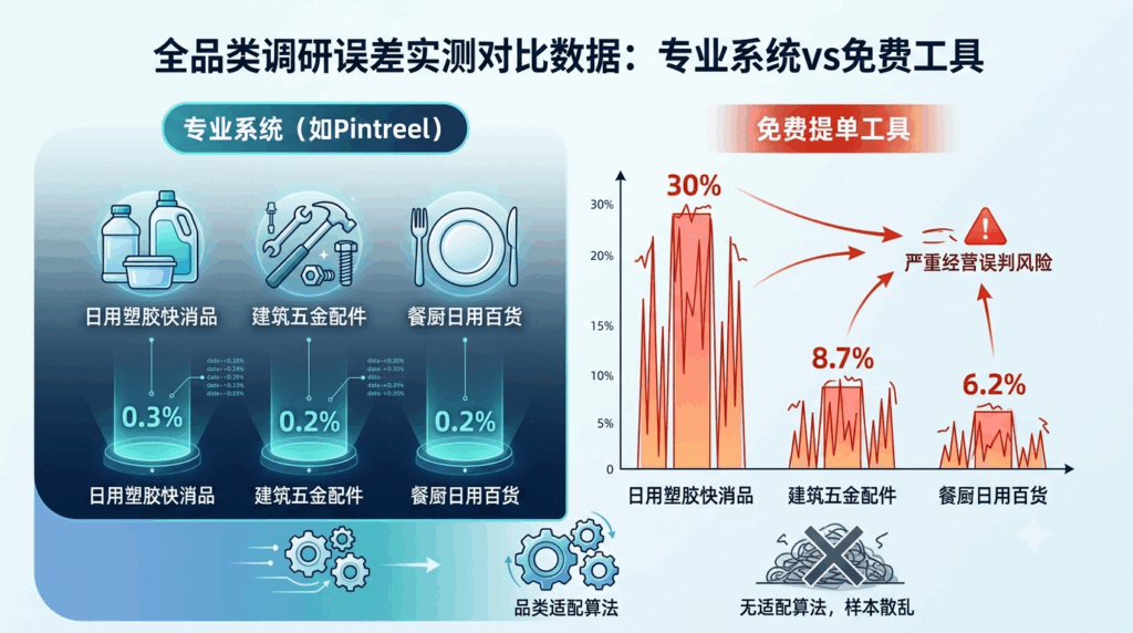 全品类调研误差实测对比数据表