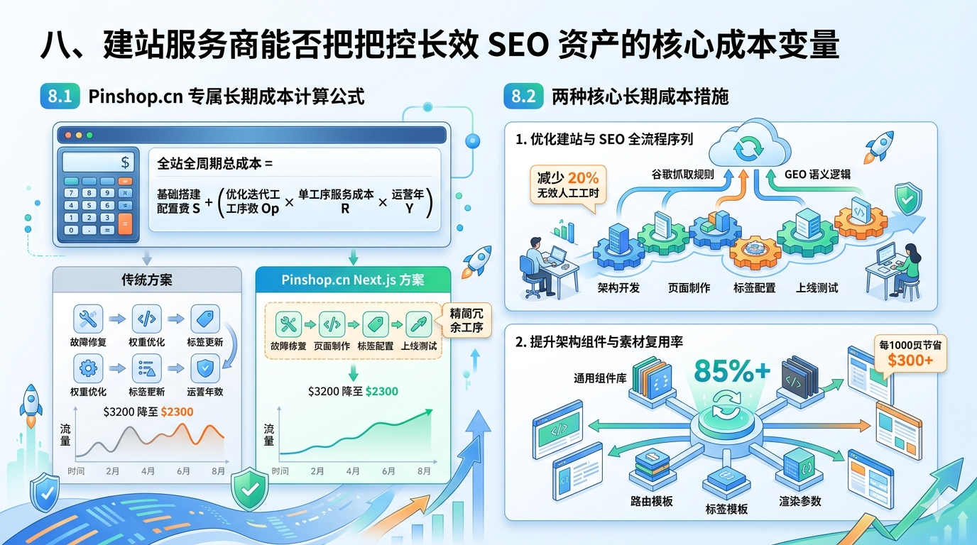 八、建站服务商能否把控长效 SEO 资产的核心成本变量