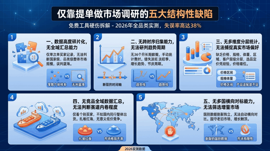 仅靠提单做市场调研的五大结构性缺陷