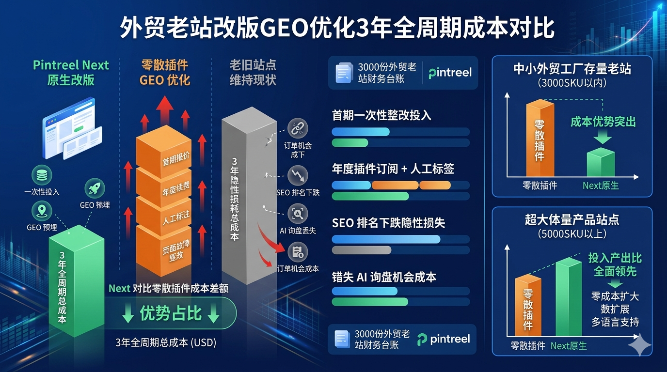 四、Next 原生全站改版 VS 零散插件 G 优化全周期成本对比