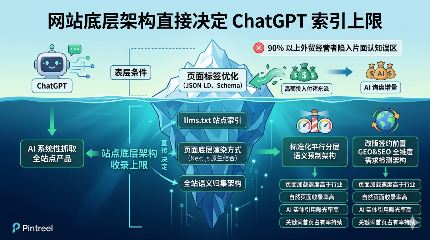 七、行业反常识洞察：站点底层架构直接决定 ChatGPT 收录上限