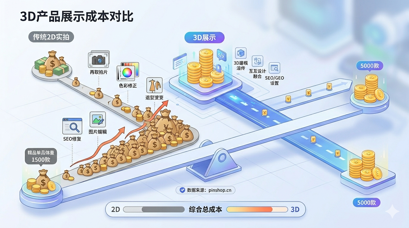 四、3D 展示与传统 2D 实拍详细成本对比