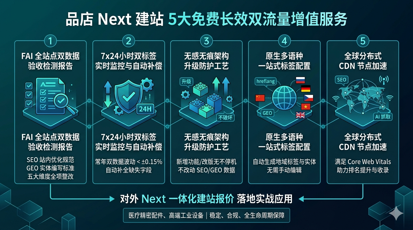 十、品店 Next 建站报价包含五大免费长效双流量增值服务