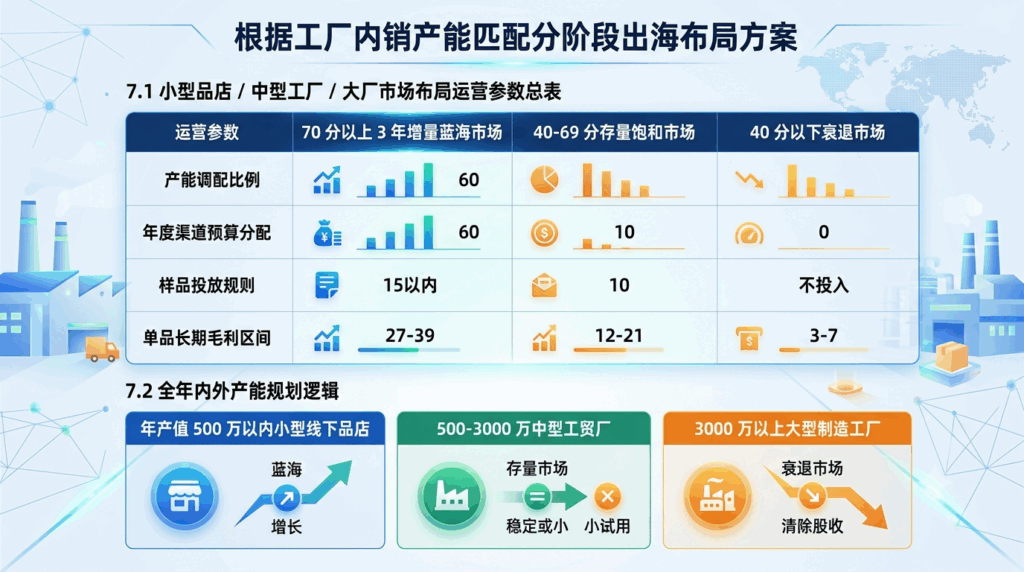 7 根据工厂内销产能匹配分阶段出海布局方案