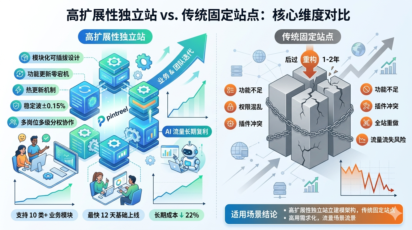 二、品店高扩展性独立站如何适配业务增长与团队职能升级
