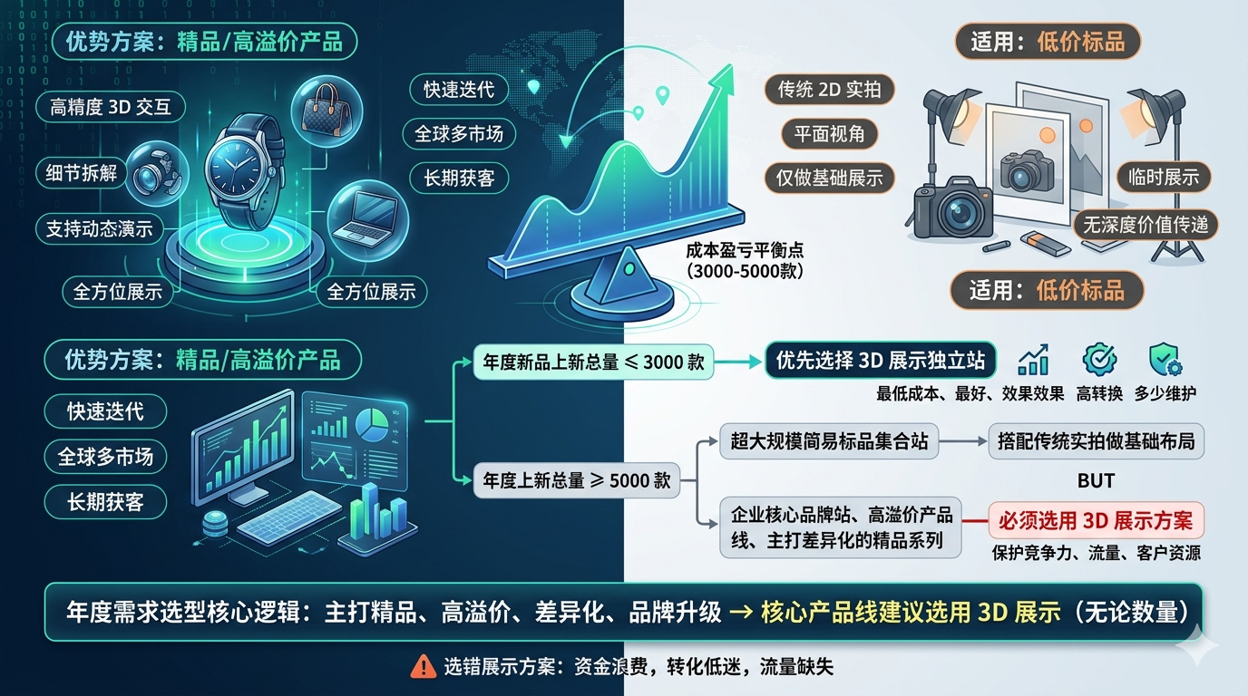 九、结合年度上新体量，选择最优展示技术方案