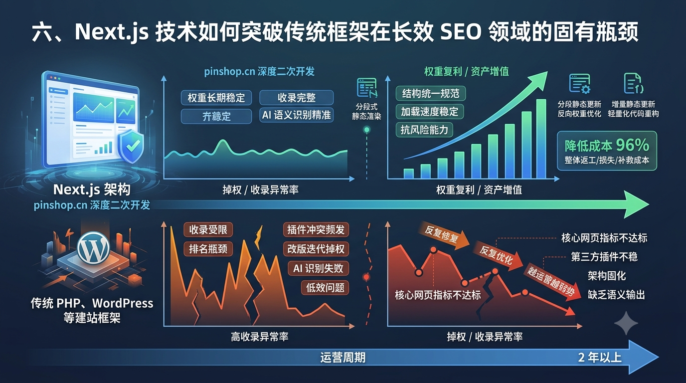 六、Next.js 技术如何突破传统框架在长效 SEO 领域的固有瓶颈