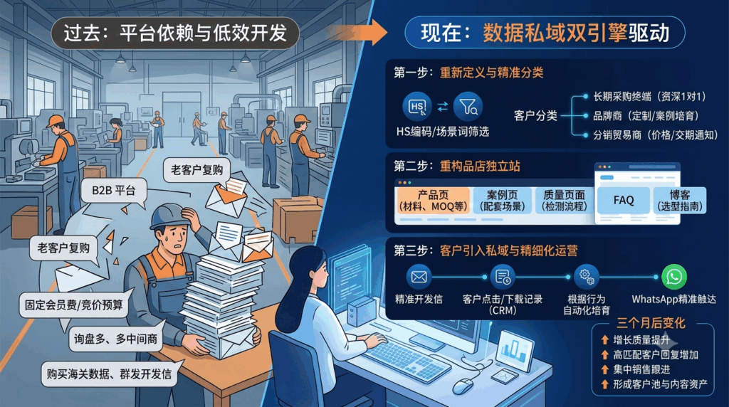 七、真实业务场景：一家传统工厂如何从平台依赖转向数据私域双引擎？