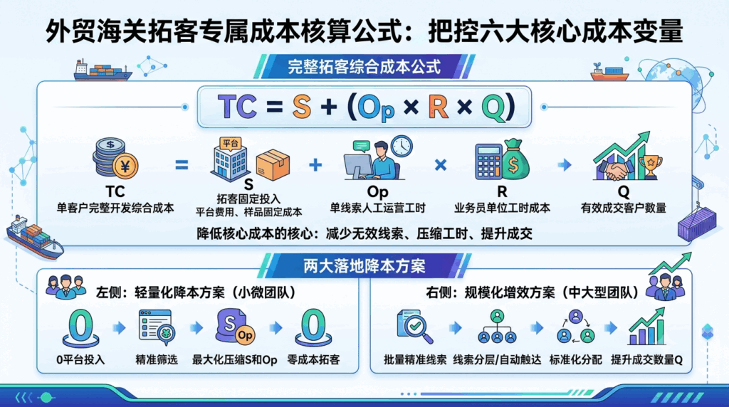 外贸海关拓客专属成本核算公式：把控六大核心成本变量
