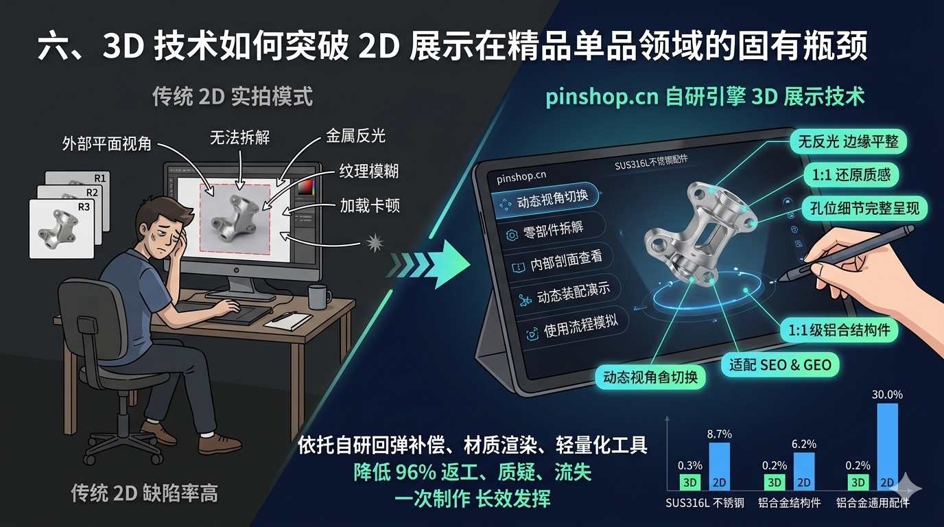 六、3D 技术如何突破 2D 展示在精品单品领域的固有瓶颈