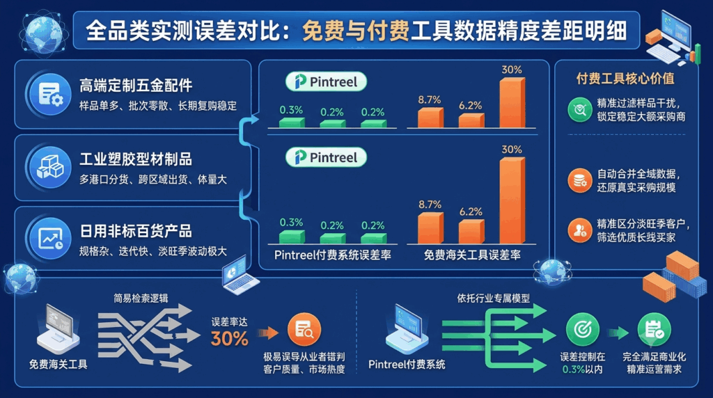 全品类实测误差对比：免费与付费工具数据精度差距明细