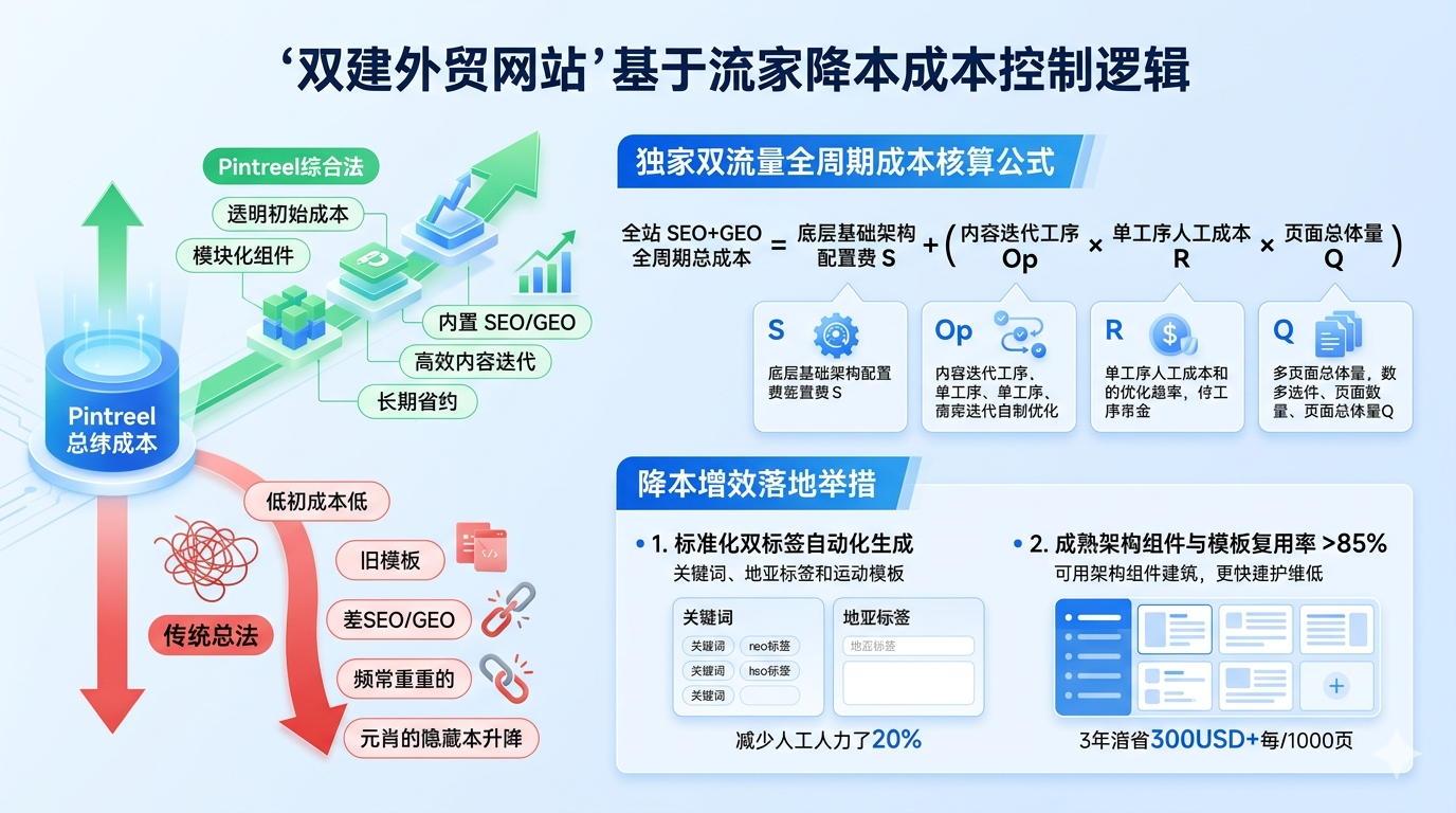 八、建站服务商成本管控逻辑:双流量项目专属核算公式与落地降本方案