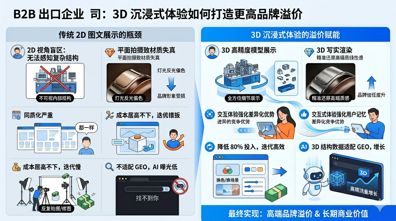 三、为什么 3D 沉浸式体验相比传统 2D，能够打造更高品牌溢价