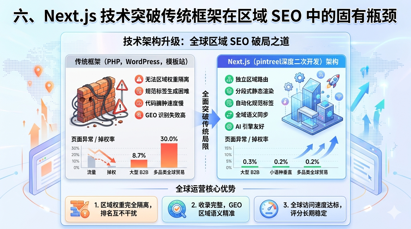 六、Next.js 技术突破传统框架在区域 SEO 中的固有瓶颈