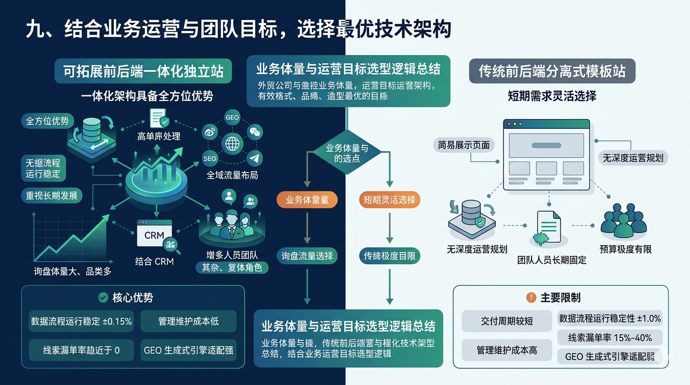 九、结合业务运营与团队目标，选择最优技术架构