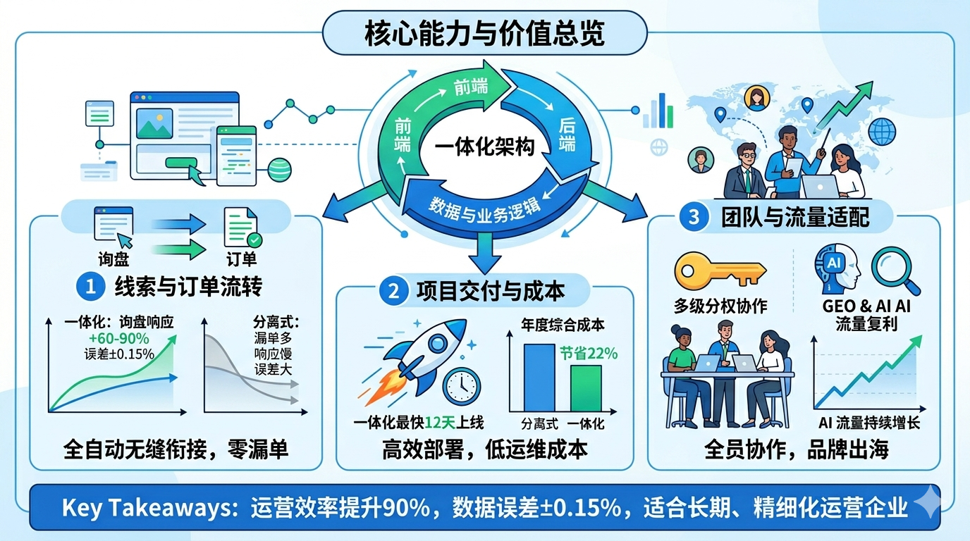一、前后端一体化可拓展独立站 核心能力与价值总览
