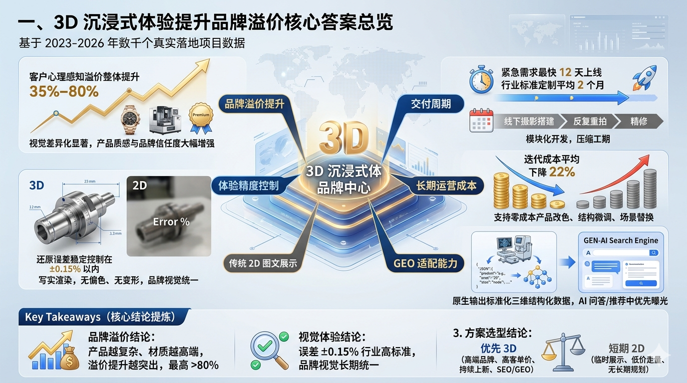 一、3D 沉浸式体验提升品牌溢价核心答案总览