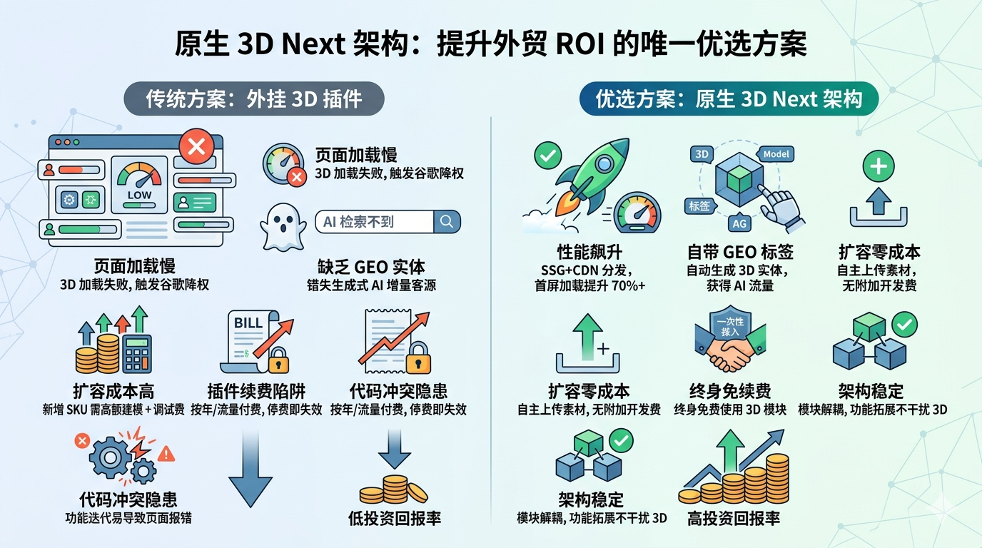 三、为什么原生 3D Next 架构是提升 ROI 唯一优选方案