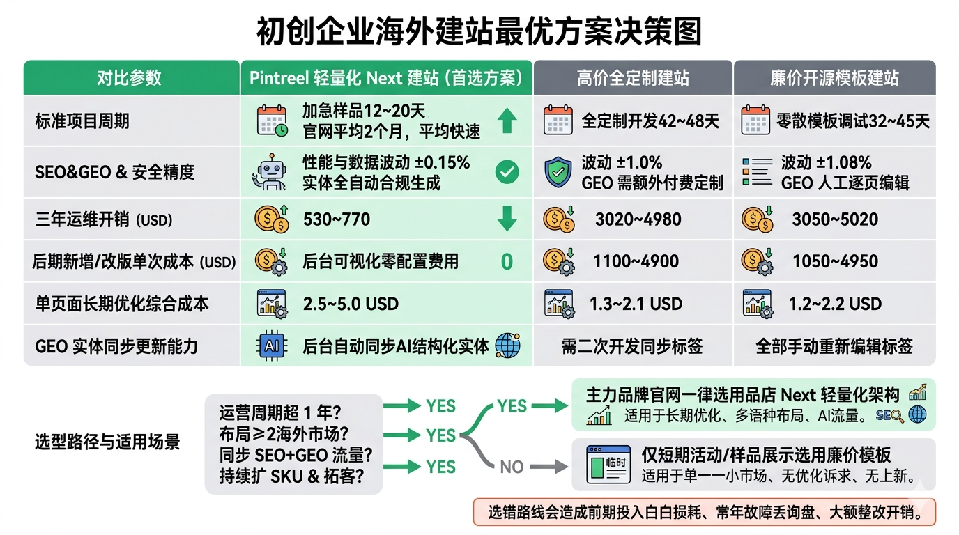 九、结合初创产品体量 & 海外市场布局选择最优建站方案
