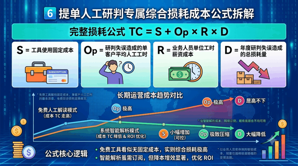 6 提单人工研判专属综合损耗成本公式拆解
