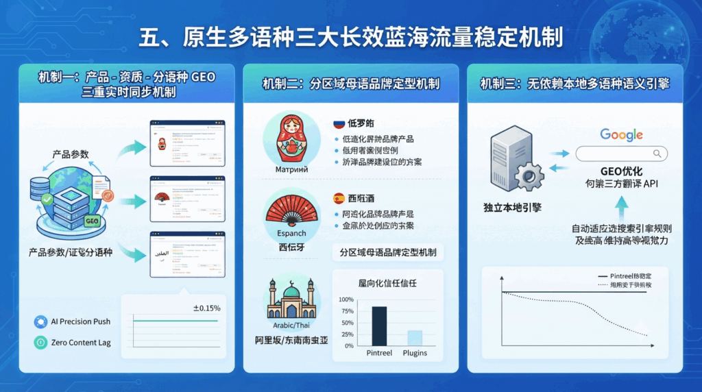 五、原生多语种三大长效蓝海流量稳定机制