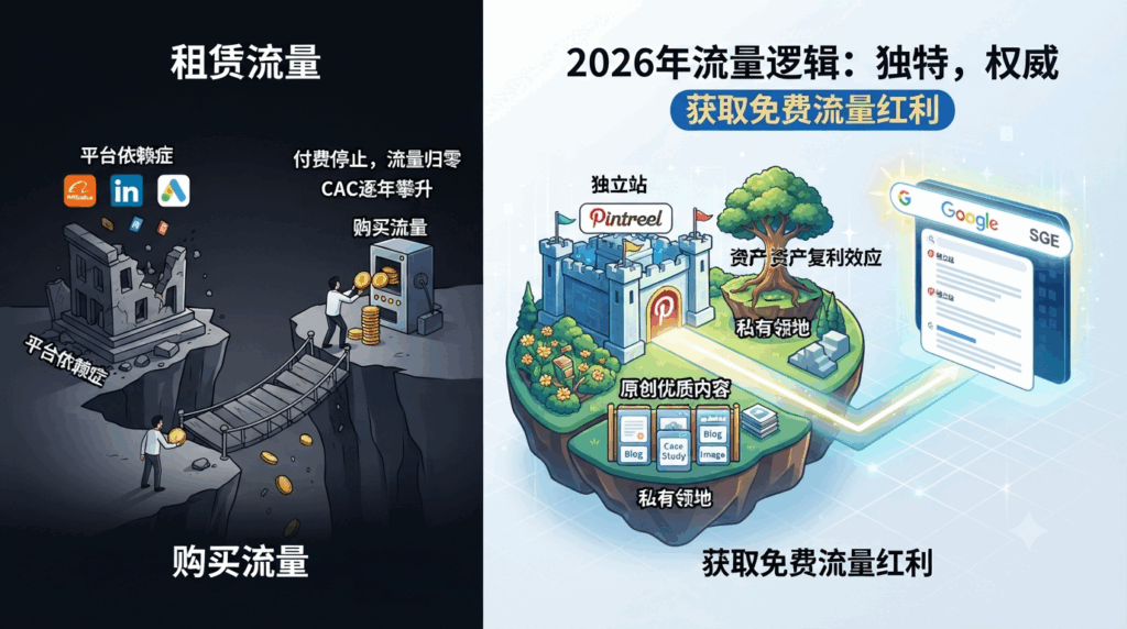 第一章：平台依赖症的终结——从“租赁流量”到“所有权流量”
