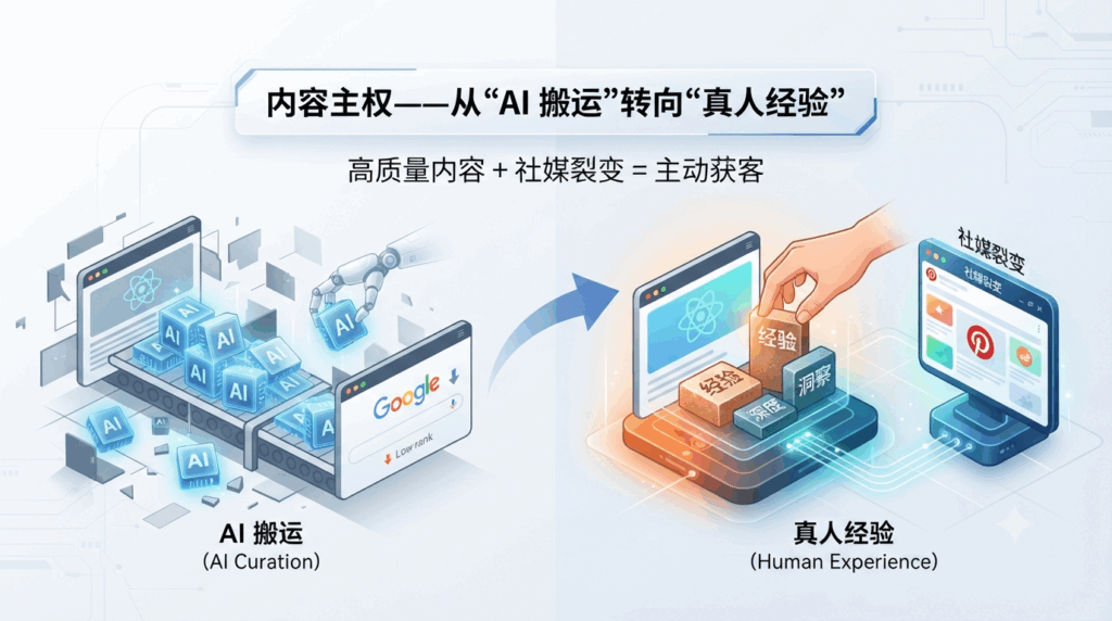 第三维度:内容主权——从“AI 搬运”转向“真人经验”