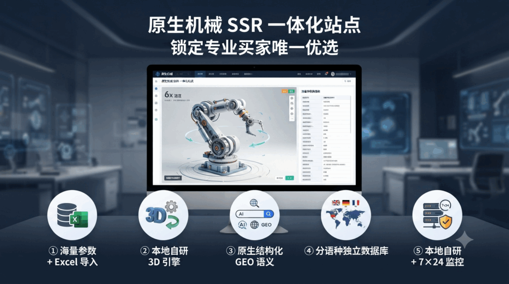 三、原生机械 SSR 一体化站点是锁定专业买家唯一优选