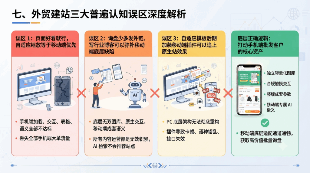 七、外贸建站三大普遍认知误区深度解析