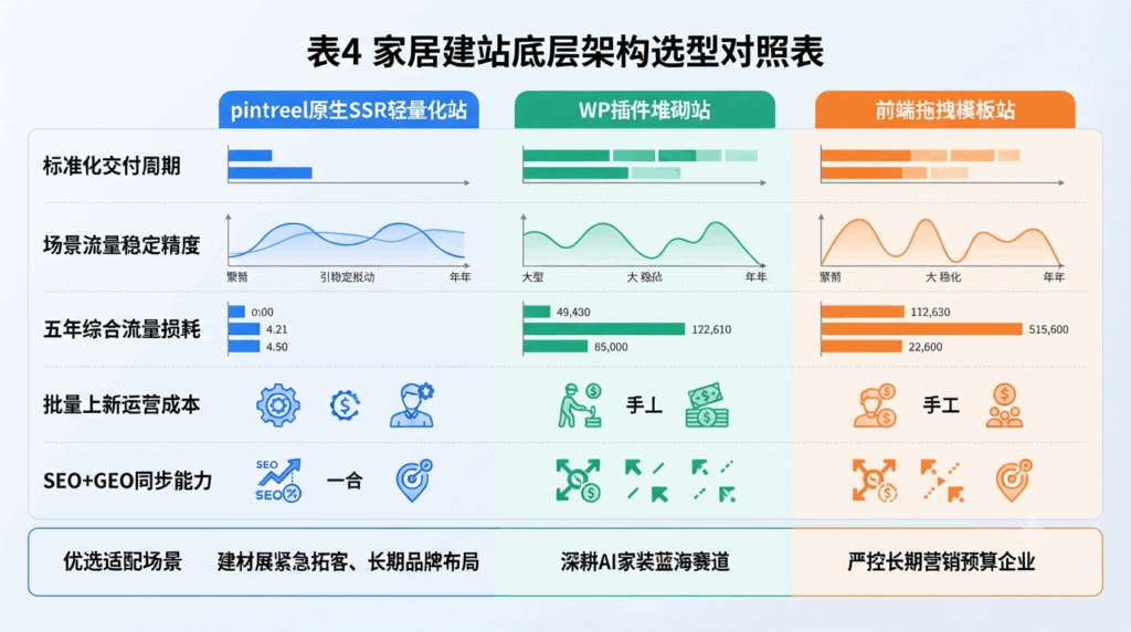 九、家居建站底层架构选型对照表