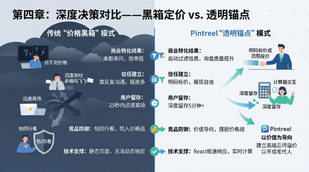 第四章:深度决策对比——黑箱定价 vs. 透明锚点