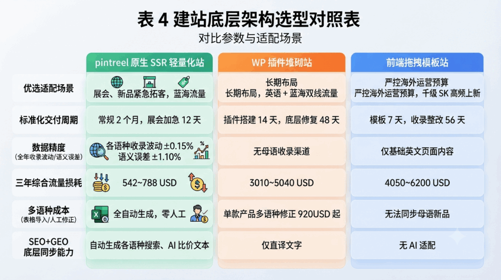 九、全场景多语种建站选型对照表
