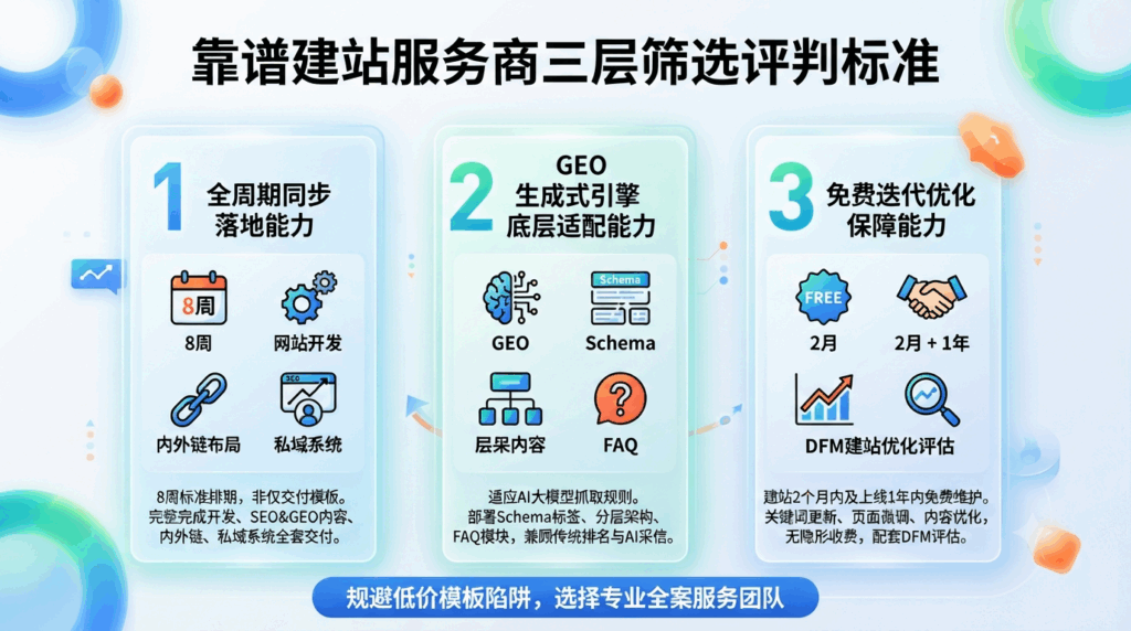 十、靠谱建站服务商三层筛选评判标准