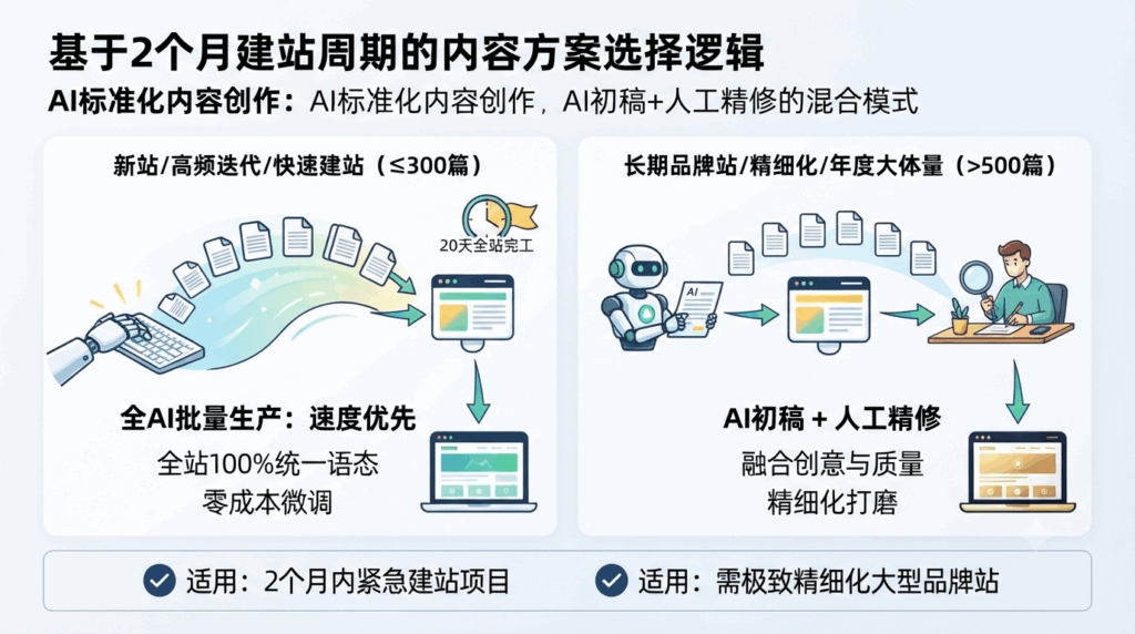 七、基于2个月建站周期的内容方案选择逻辑