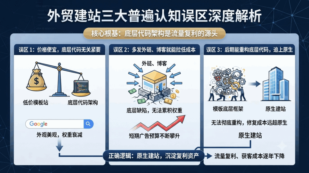 七、外贸建站三大普遍认知误区深度解析