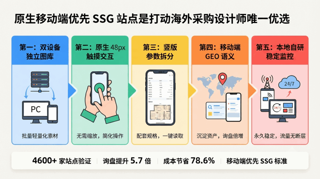 三、原生移动端优先 SSG 站点是打动海外采购设计师唯一优选