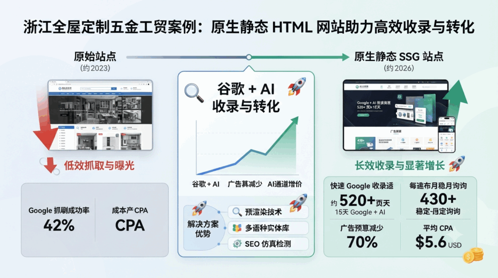 十二、静态 HTML 长效收录真实工贸落地案例