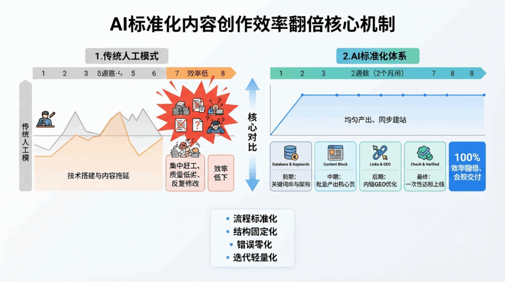 二、AI标准化内容创作为何能实现100%效率翻倍？