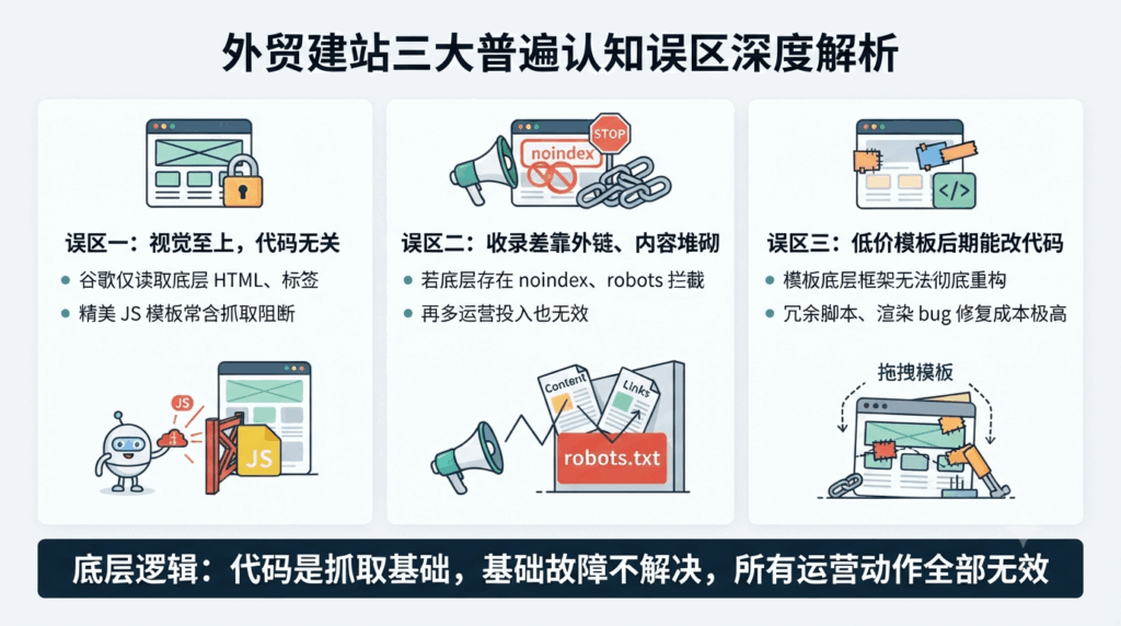 七、外贸建站三大普遍认知误区深度解析