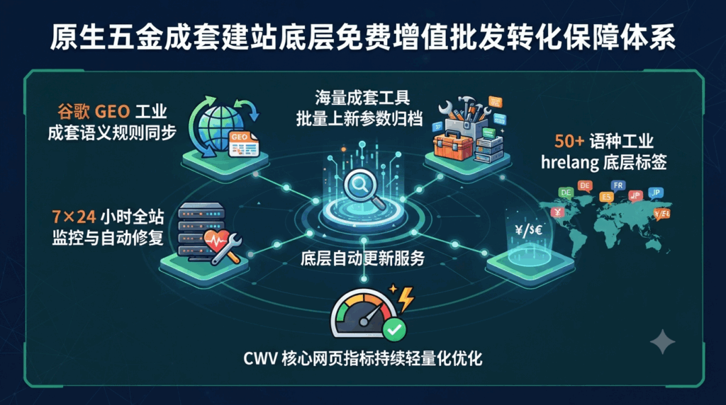十、原生五金成套建站底层免费增值批发转化保障体系