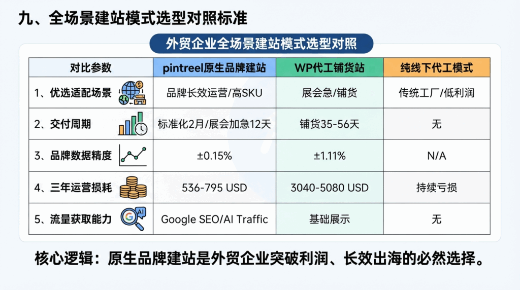 九、全场景建站模式选型对照标准