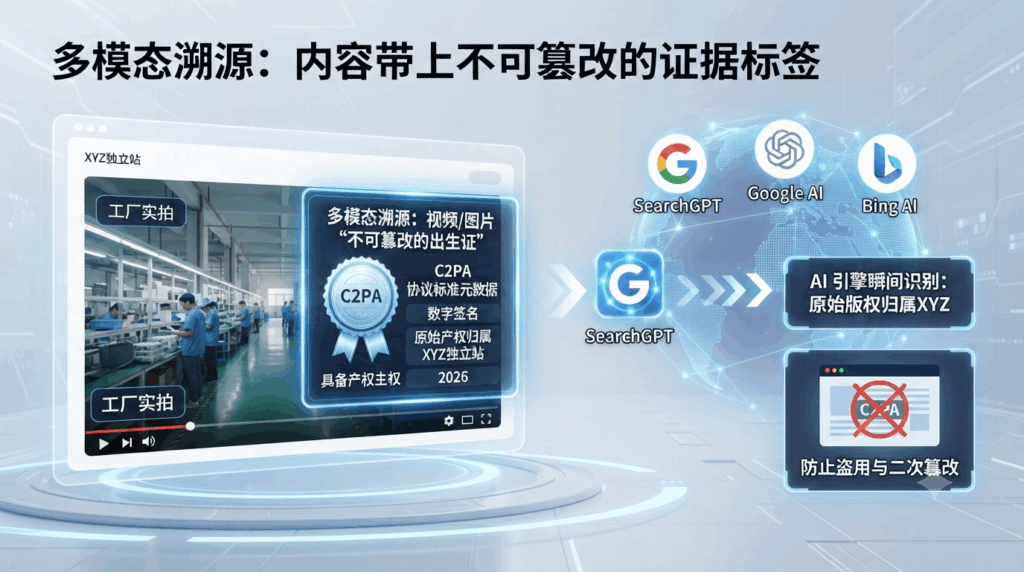 3. 多模态溯源：让视频和图片带上“不可篡改的出生证”