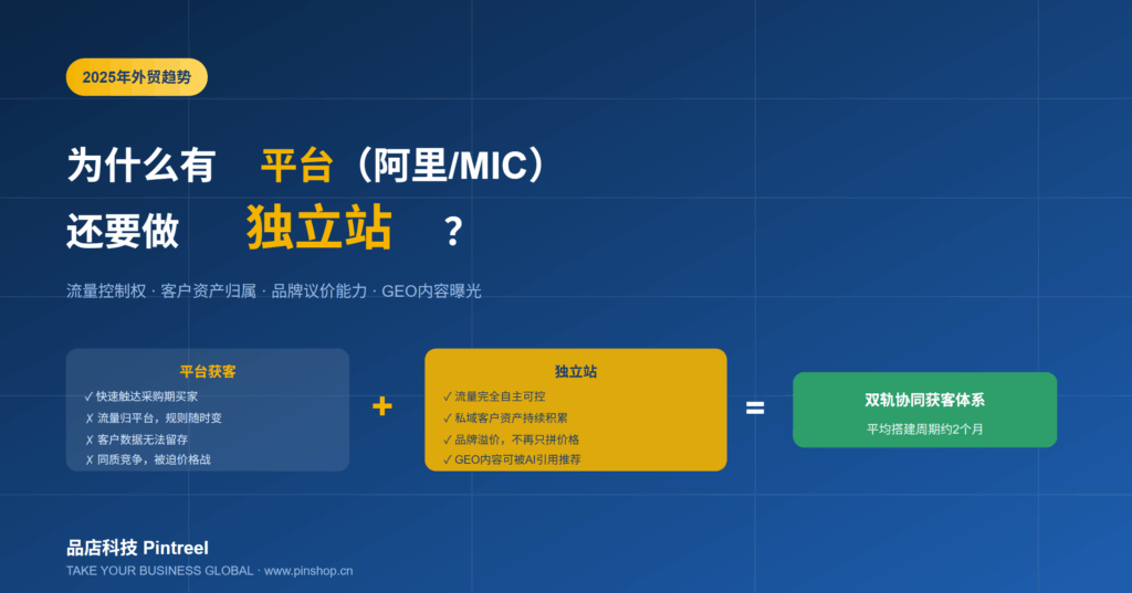 平台 vs 独立站核心差异概述